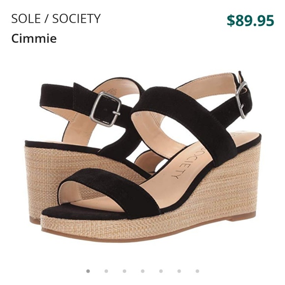 Sole Society Black Suede Espadrille Sandal - Picture 5 of 5